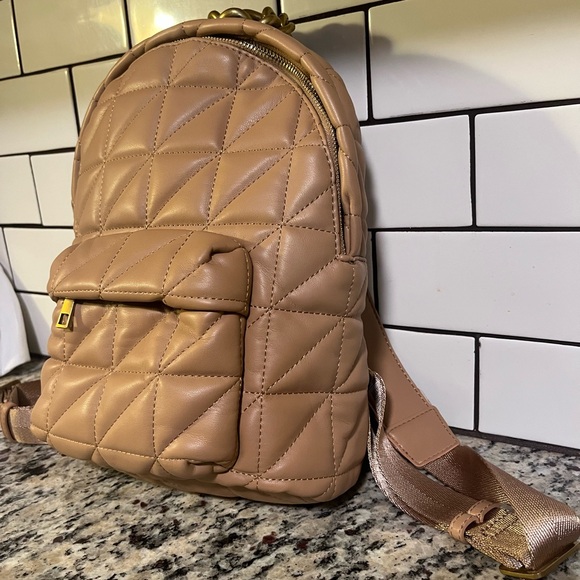 Zara Quilted tan Backpack - Picture 3 of 8